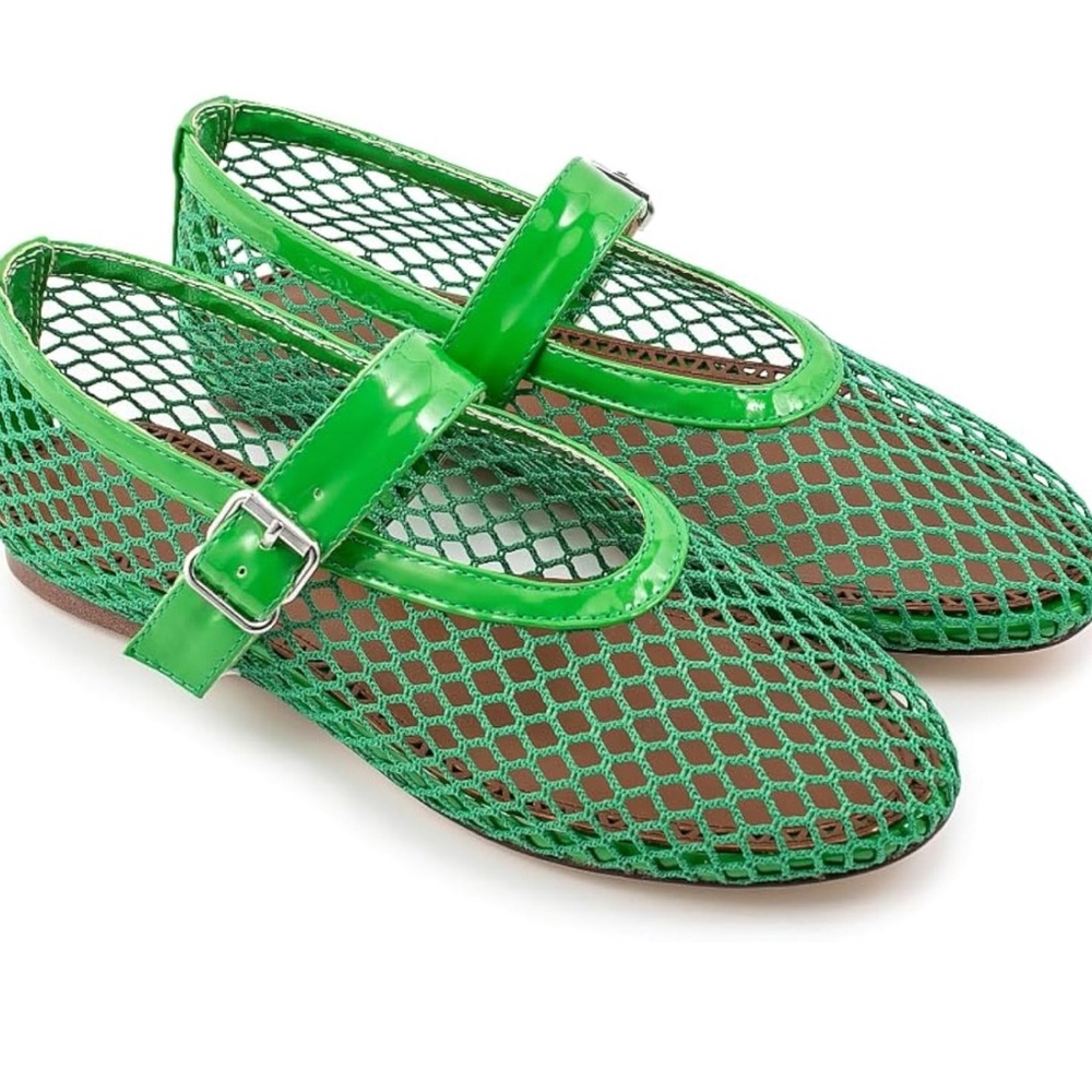 Green Mesh Women's Shoes